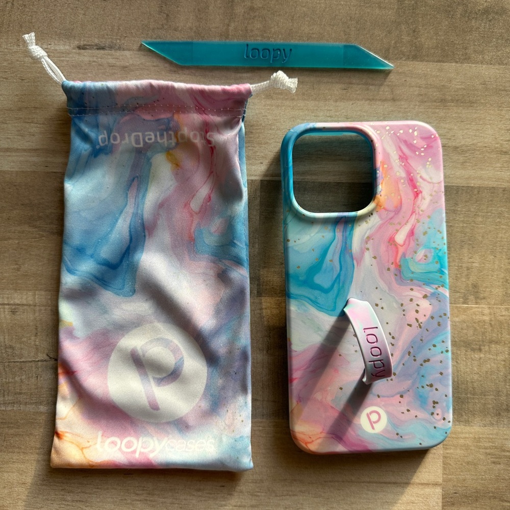 iPhone 📱 14 Pro Max Cotton Candy Swirl Loopy Case